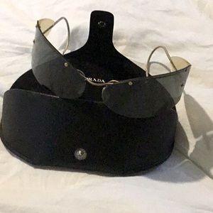 Prada sunglasses- green wrap lense